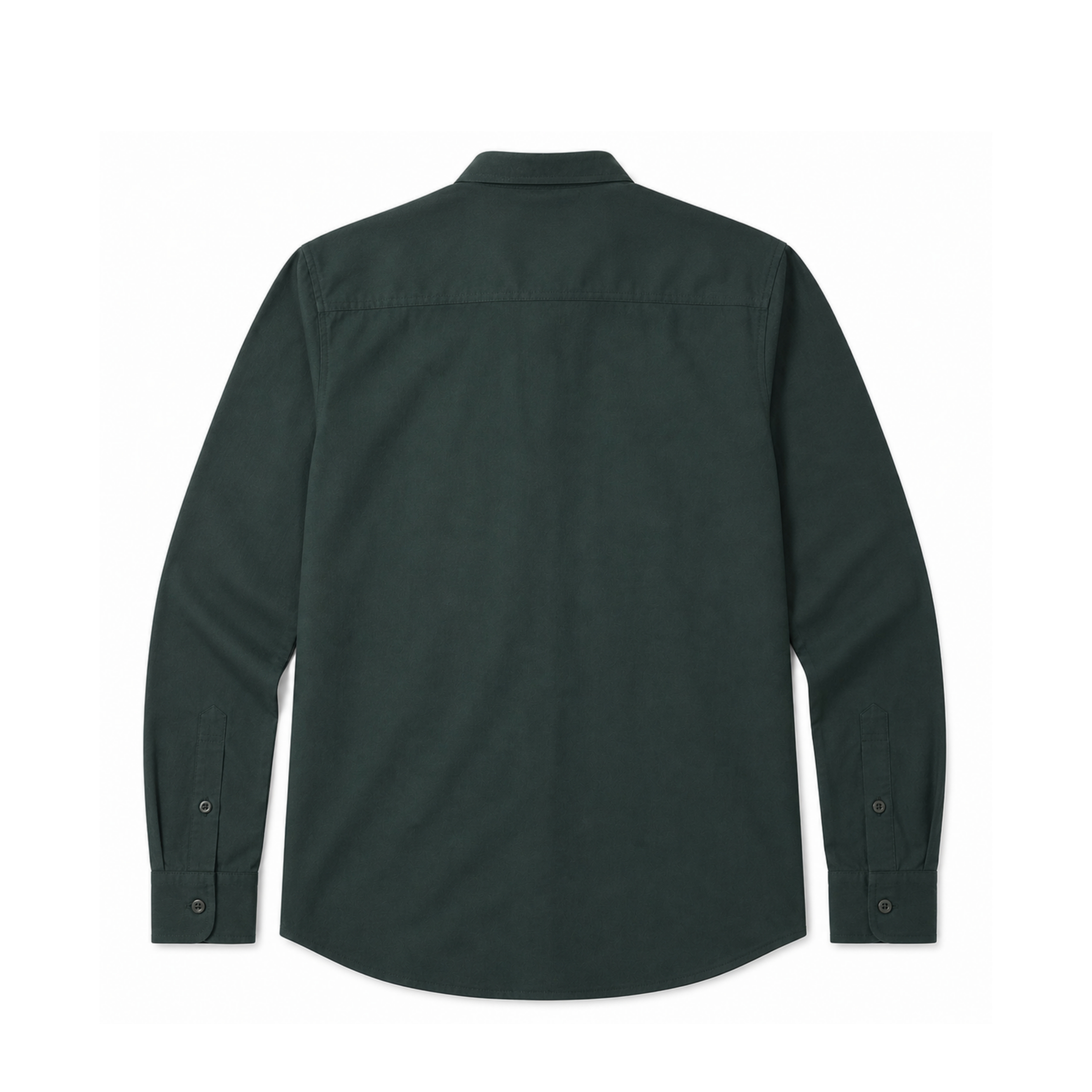 TLvastra Men's Bottle Green Solid Mandarin Collar Cotton Full Sleeve Casual Shirt
