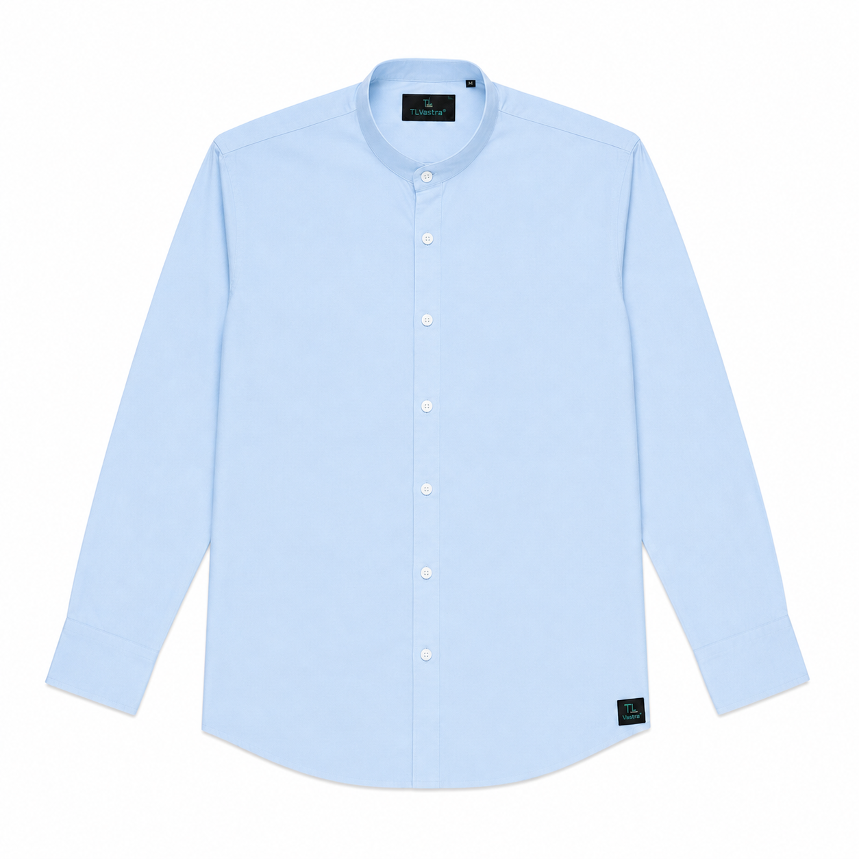 TL VASTRA MEN MANDARIN COLLAR SHIRT SKY