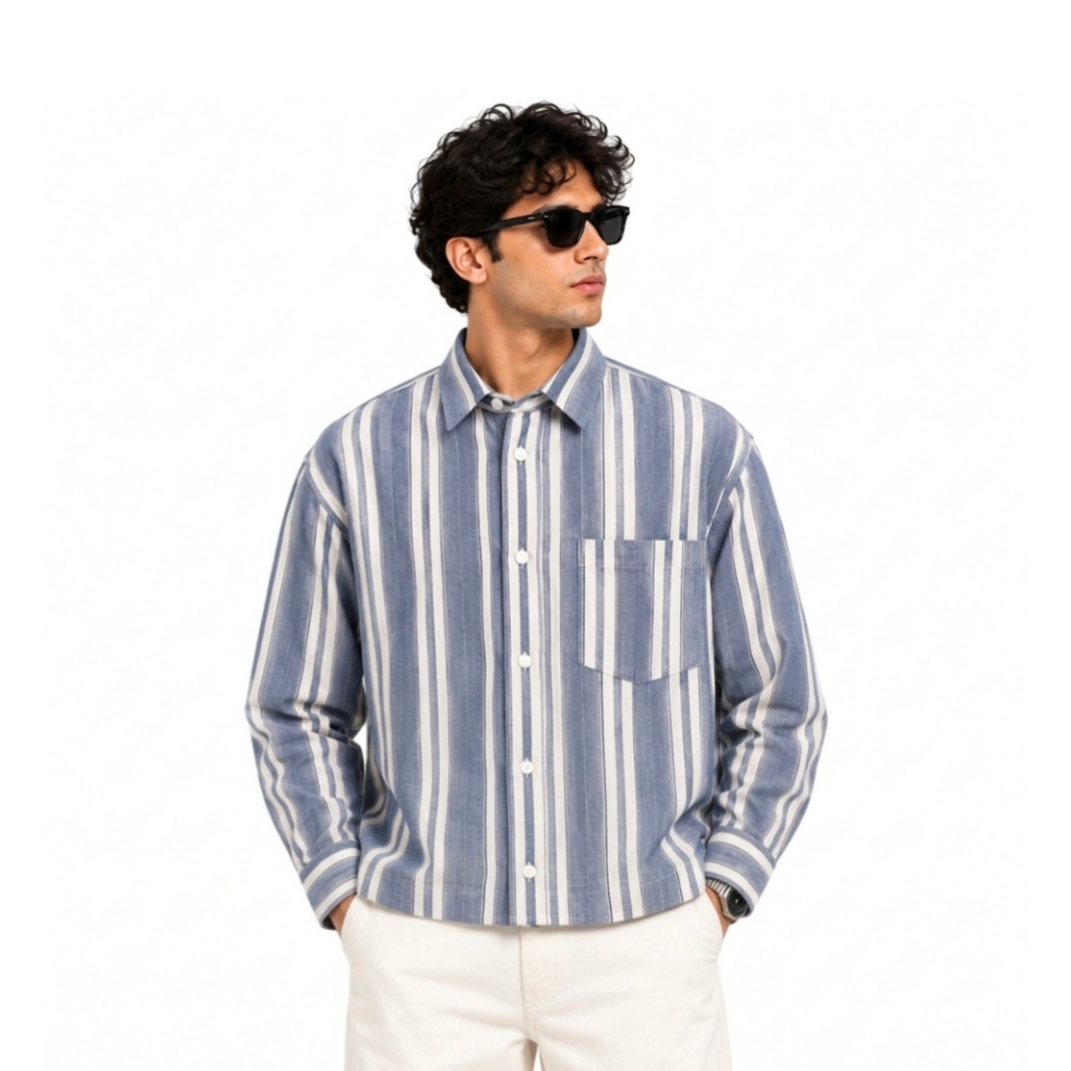TL VASTRA BOXY FIT STRIPED SHIRT