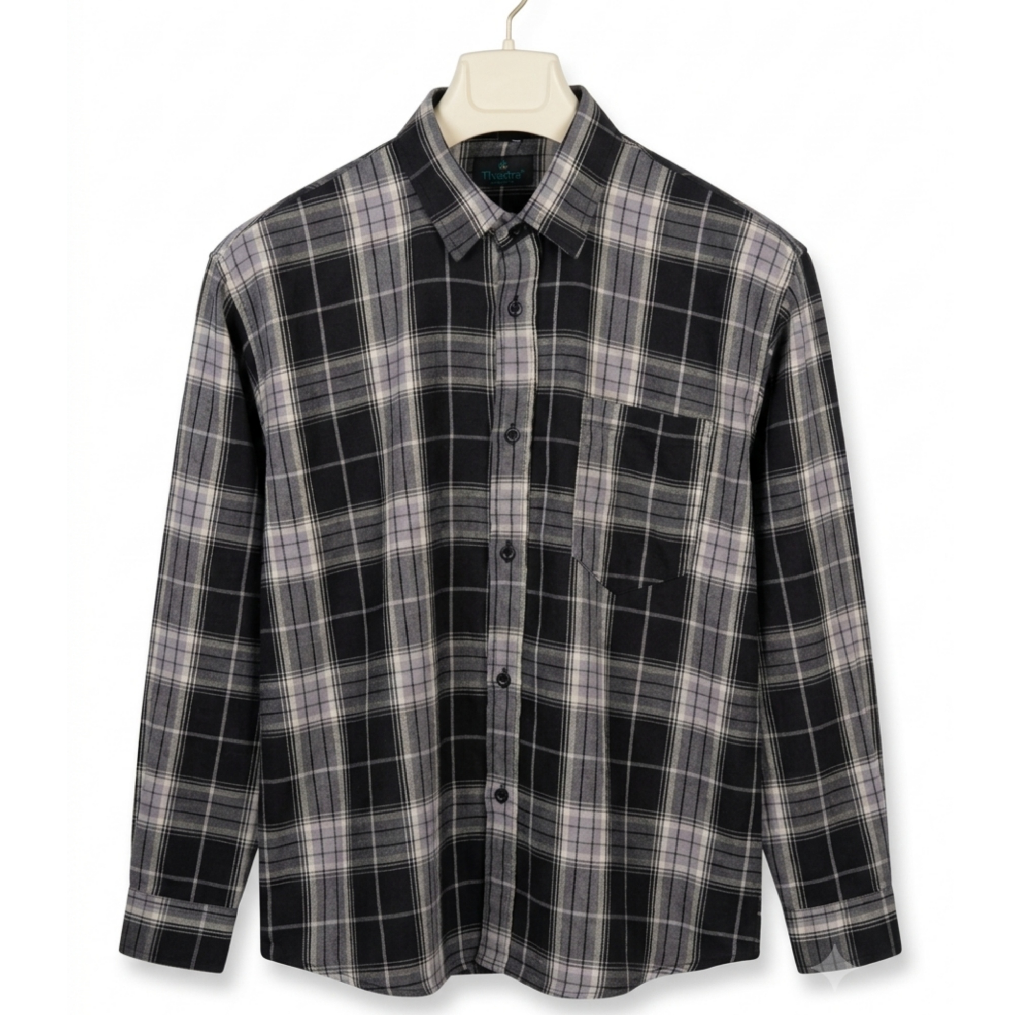 TLvastra Men's Boxy Fit Checked Shir